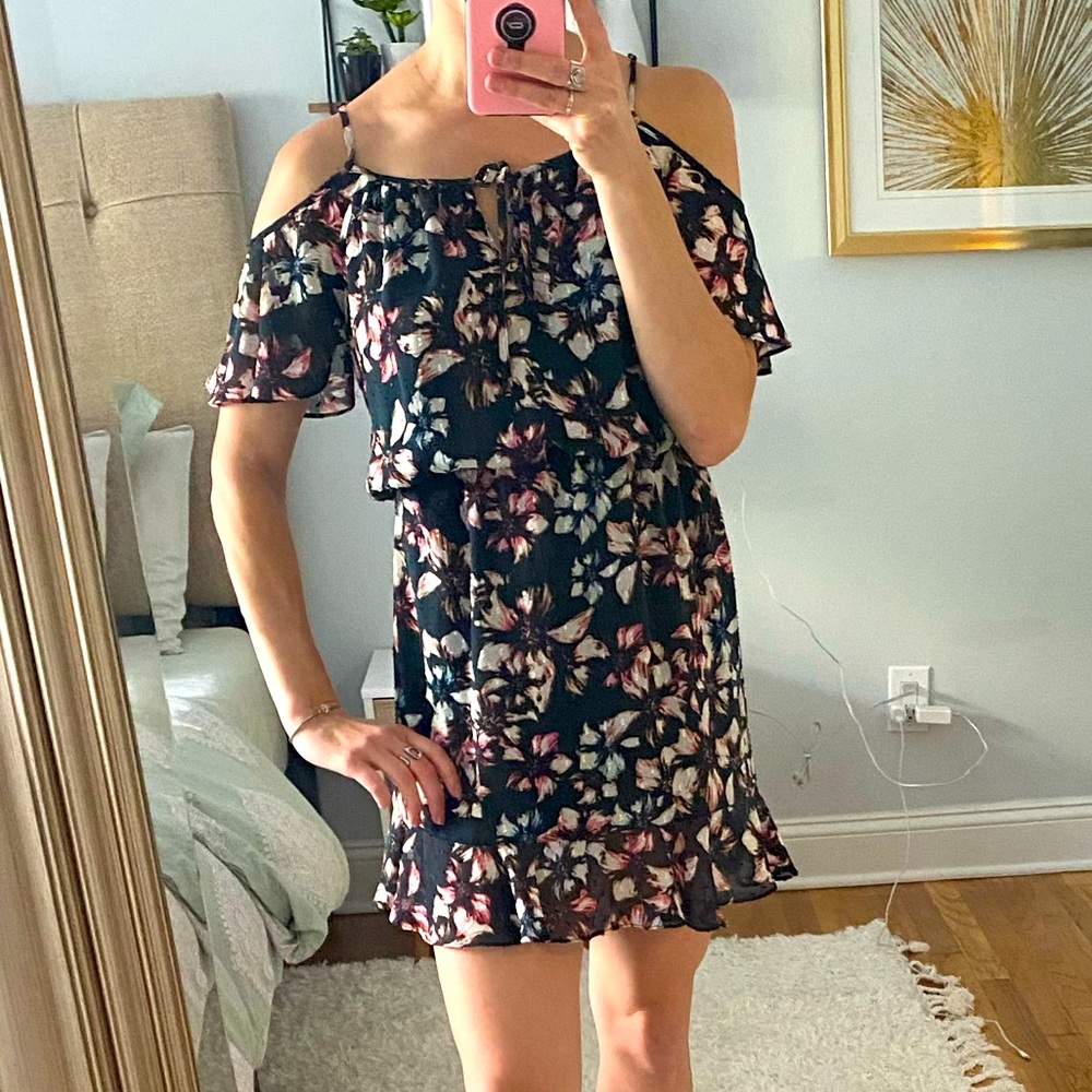 Floral Summer Cold Shoulder Dress by Aqua